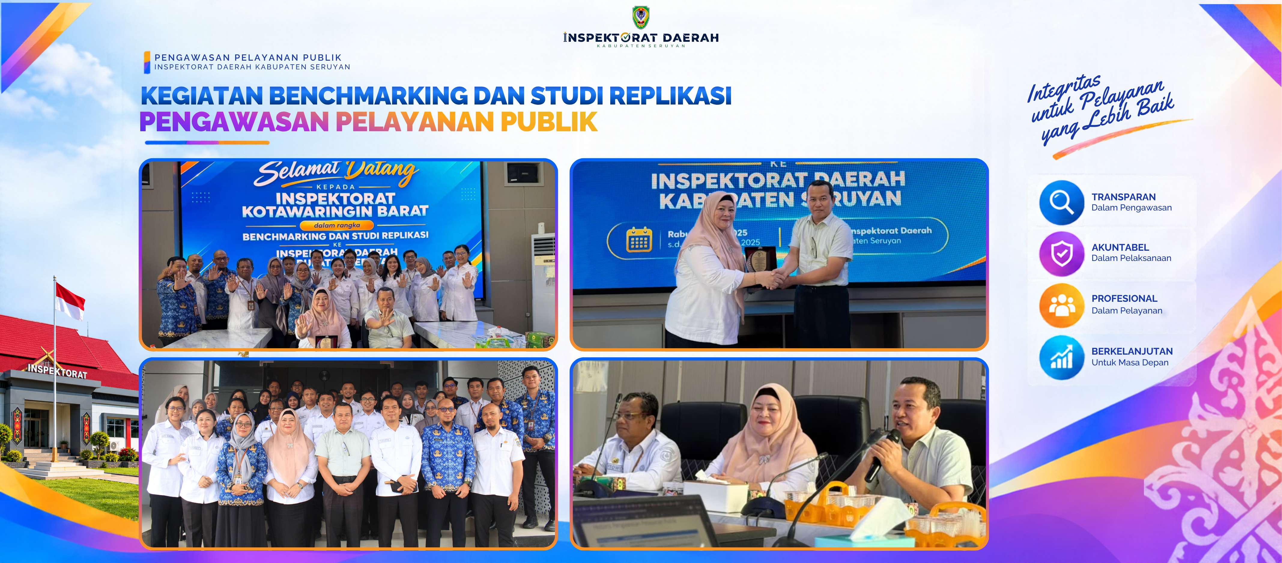 Inspektorat Kabupaten Kotawaringin Barat Laksanakan Benchmarking dan Studi Replikasi ke Inspektorat Daerah Kabupaten Seruyan